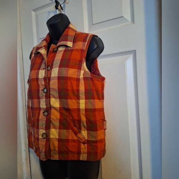 Christopher &Banks plaid vest small - Picture 3 of 5